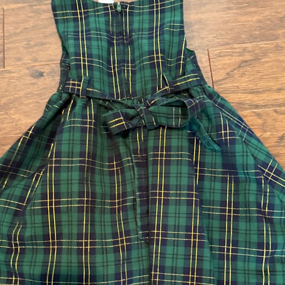 Green Plaid Kids Dress - Picture 4 of 4